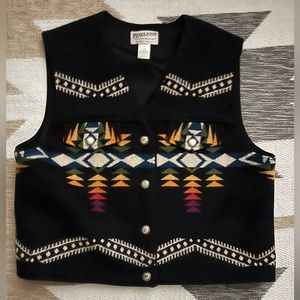 Pendleton southwestern design wool vest for women
